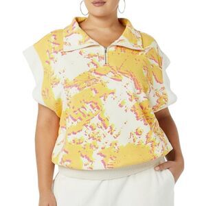 Making the Cut Women's Standard Drop Sleeve Boxy Half Zip Sweatshirt Size 5X NWT